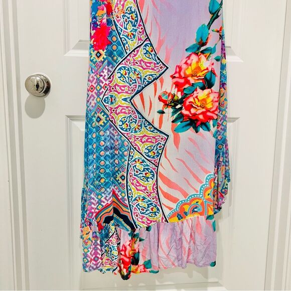 Tolani Collection Women's Boho High Low Flounce Hem Sleeveless Dress in Size XS - Picture 10 of 11